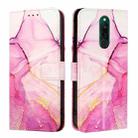 For Xiaomi Redmi 8 / 8A PT003 Marble Pattern Flip Leather Phone Case(Pink Purple Gold) - 2