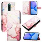 For Xiaomi Redmi 8 / 8A PT003 Marble Pattern Flip Leather Phone Case(Rose Gold) - 1