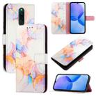 For Xiaomi Redmi 8 / 8A PT003 Marble Pattern Flip Leather Phone Case(Galaxy Marble White) - 1