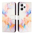 For Xiaomi Redmi 12 4G / 5G Global & India PT003 Marble Pattern Flip Leather Phone Case(Galaxy Marble White) - 2