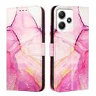 For Xiaomi Redmi Note 12R / Poco M6 Pro 5G PT003 Marble Pattern Flip Leather Phone Case(Pink Purple Gold) - 2