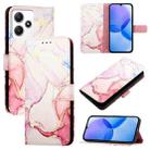 For Xiaomi Redmi Note 12R / Poco M6 Pro 5G PT003 Marble Pattern Flip Leather Phone Case(Rose Gold) - 1