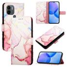 For Xiaomi Redmi A2+ / Poco C51 PT003 Marble Pattern Flip Leather Phone Case(Rose Gold) - 1