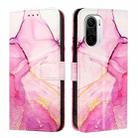 Xiaomi Redmi K40 / K40 Pro / Poco F3 PT003 Marble Pattern Flip Leather Phone Case(Pink Purple Gold) - 2