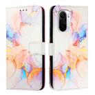 Xiaomi Redmi K40 / K40 Pro / Poco F3 PT003 Marble Pattern Flip Leather Phone Case(Galaxy Marble White) - 2