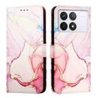 For Xiaomi Redmi K70 / K70 Pro PT003 Marble Pattern Flip Leather Phone Case(Rose Gold) - 2