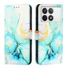 For Xiaomi Redmi K70 / K70 Pro PT003 Marble Pattern Flip Leather Phone Case(Green) - 2