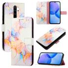 For Xiaomi Redmi Note 8 Pro PT003 Marble Pattern Flip Leather Phone Case(Galaxy Marble White) - 1