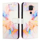 For Xiaomi Redmi Note 9 4G Global PT003 Marble Pattern Flip Leather Phone Case(Galaxy Marble White) - 2