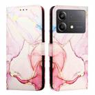 For Xiaomi Poco X6 Neo 5G Global PT003 Marble Pattern Flip Leather Phone Case(Rose Gold) - 2