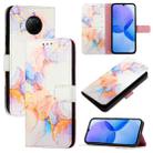 For Xiaomi Mi 10T Lite 5G PT003 Marble Pattern Flip Leather Phone Case(Galaxy Marble White) - 1