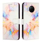 For Xiaomi Mi 10T Lite 5G PT003 Marble Pattern Flip Leather Phone Case(Galaxy Marble White) - 2