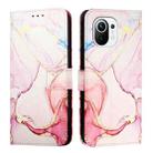 For Xiaomi Mi 11 PT003 Marble Pattern Flip Leather Phone Case(Rose Gold) - 2
