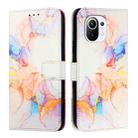 For Xiaomi Mi 11 PT003 Marble Pattern Flip Leather Phone Case(Galaxy Marble White) - 2