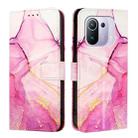 For Xiaomi Mi 11 Pro PT003 Marble Pattern Flip Leather Phone Case(Pink Purple Gold) - 2