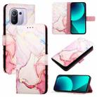 For Xiaomi Mi 11 Pro PT003 Marble Pattern Flip Leather Phone Case(Rose Gold) - 1