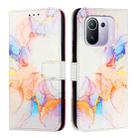 For Xiaomi Mi 11 Pro PT003 Marble Pattern Flip Leather Phone Case(Galaxy Marble White) - 2