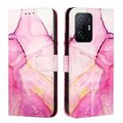 For Xiaomi 11T / 11T Pro PT003 Marble Pattern Flip Leather Phone Case(Pink Purple Gold) - 2