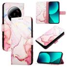 For Xiaomi 13 Ultra PT003 Marble Pattern Flip Leather Phone Case(Rose Gold) - 1