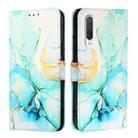 For Xiaomi Mi CC9  / Mi 9 Lite PT003 Marble Pattern Flip Leather Phone Case(Green) - 2