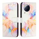 For Xiaomi Civi 3 PT003 Marble Pattern Flip Leather Phone Case(Galaxy Marble White) - 2