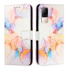 For Xiaomi Civi 1S PT003 Marble Pattern Flip Leather Phone Case(Galaxy Marble White) - 2