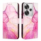 For Xiaomi Poco F6 PT003 Marble Pattern Flip Leather Phone Case(Pink Purple Gold) - 2