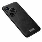 For Huawei Pura 70 Pro / 70 Pro+ SULADA Shockproof TPU Hybrid Handmade Leather Phone Case(Black) - 1