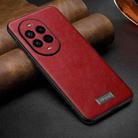 For Huawei nova 13 Pro SULADA Shockproof TPU Hybrid Handmade Leather Phone Case(Red) - 1