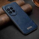 For Huawei nova 13 Pro SULADA Shockproof TPU Hybrid Handmade Leather Phone Case(Blue) - 1