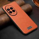 For Huawei nova 13 Pro SULADA Shockproof TPU Hybrid Handmade Leather Phone Case(Orange) - 1