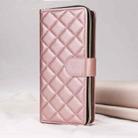 For Samsung Galaxy S24 5G Crossbody Rhombic Zipper Tower Buckle Leather Phone Case with Lanyard(Rose Gold) - 2