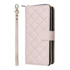 For Samsung Galaxy S25 Ultra 5G Crossbody Rhombic Zipper Tower Buckle Leather Phone Case with Lanyard(Beige) - 2