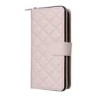 For Samsung Galaxy S25 FE 5G Crossbody Rhombic Zipper Tower Buckle Leather Phone Case with Lanyard(Beige) - 2