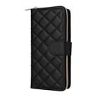 For Samsung Galaxy S25 FE 5G Crossbody Rhombic Zipper Tower Buckle Leather Phone Case with Lanyard(Black) - 2