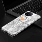 For Huawei Pocket 2 SULADA Electroplated Laser Engraving Texture PC Phone Case(White) - 1