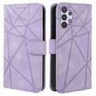For Samsung Galaxy A32 5G Skin Feel Geometric Lines Leather Phone Case(Purple) - 2