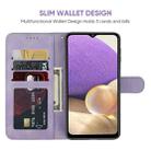For Samsung Galaxy A32 5G Skin Feel Geometric Lines Leather Phone Case(Purple) - 3