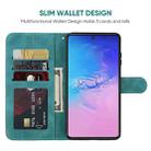 For Samsung Galaxy S10 Lite Skin Feel Geometric Lines Leather Phone Case(Green) - 3