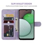 For Samsung Galaxy A03s US Skin Feel Geometric Lines Leather Phone Case(Purple) - 3