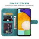 For Samsung Galaxy A13 5G Skin Feel Geometric Lines Leather Phone Case(Green) - 3