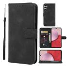 For Samsung Galaxy A14 5G / 4G Skin Feel Geometric Lines Leather Phone Case(Black) - 1