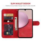 For Samsung Galaxy A14 5G / 4G Skin Feel Geometric Lines Leather Phone Case(Red) - 3
