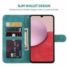 For Samsung Galaxy A14 5G / 4G Skin Feel Geometric Lines Leather Phone Case(Green) - 3