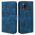For Samsung Galaxy A22 4G Skin Feel Geometric Lines Leather Phone Case(Blue) - 2