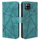 For Samsung Galaxy A22 4G Skin Feel Geometric Lines Leather Phone Case(Green) - 2