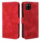 For Samsung Galaxy A22 5G Skin Feel Geometric Lines Leather Phone Case(Red) - 2