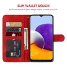 For Samsung Galaxy A22 5G Skin Feel Geometric Lines Leather Phone Case(Red) - 3