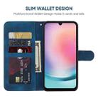 For Samsung Galaxy A24 4G Skin Feel Geometric Lines Leather Phone Case(Blue) - 3