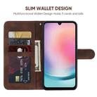 For Samsung Galaxy A24 4G Skin Feel Geometric Lines Leather Phone Case(Brown) - 3